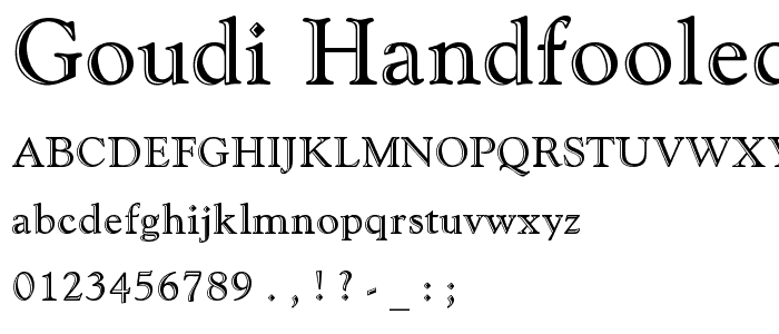 Goudi Handfooled font